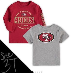 NWT San Francisco 49ers 3T Long/Short Sleeve Set